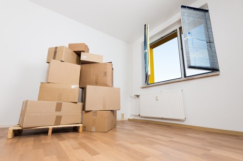 Local furniture removals van prepared for delivery in Queens Park