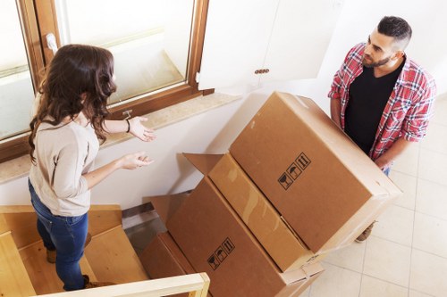 Fragile items carefully packed in sturdy boxes